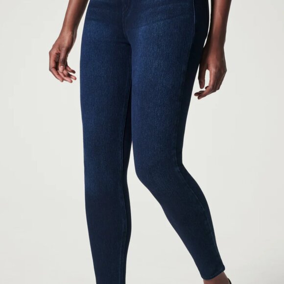 EUC Spanx Jean-ish Ankle Leggings, Twilight Rinse, 1X, petite! - Picture 5 of 6